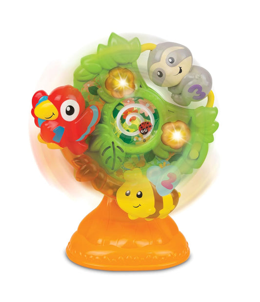Winfun Jungle Friends Spinning Tree | Interactive Musical Activity Toy with Lights & Sounds | Engaging Playtime for Babies & Toddlers 6M+