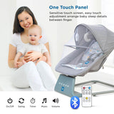 Mee Mee Automatic Baby Rocker & Swing Chair with Bluetooth Music, Remote Control, Timer, Safety Belt, Mosquito Net & Lightweight Design - Timbuktoon