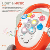 Baybee Oleo Baby Walker for Kids | Push Walker with Music, LED Lights, Rotating Gears & Grip Handle | Activity Walker for Baby Toddlers 0–2 Years (Red)