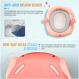 Baybee Baby Potty Training Seat for Kids 1-5 Years | Car-Shaped Toddler Potty Chair with LED Lights, Removable Tray, Soft Cushion & Cleaning Brush | Portable Toilet Training Seat for Boys & Girls (Pink)