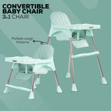 Baybee Invictus Convertible High Chair for Kids | 4-in-1 Baby Feeding Chair with Safety Harness, Adjustable Tray & Recliner | Foldable, Easy-to-Clean Dining & Booster Chair