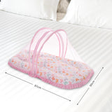 Mee Mee Padded Infant Mattress with Mosquito Canopy & Cushion – Butterfly Pattern