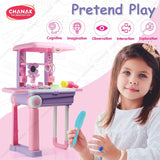 Chanak Beauty Set Suitcase on Wheels | 23-Piece Pretend Play Makeup Kit for Girls | Portable Beauty Trolley Set for Kids 3+ Years | Easy to Clean & Use | BIS Approved