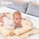 BAYBEE Newborn Baby Bedding Set | 4-Piece Thick Gadda Mattress with Head Pillow & 2 Bolsters | Soft Sleeping Bed for Infants 0–6 Months | Printed Baby Bedding for Boys & Girls