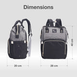 R for Rabbit Caramello Diaper Bag for Mothers – Stylish, Travel-Friendly, Waterproof Maternity Backpack with Large Capacity (Grey Black)