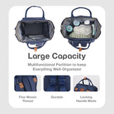 R for Rabbit Caramello Regal Baby Diaper Bag for Mother | Waterproof Multipurpose Diaper Backpack | Large Capacity Travel & Nursing Maternity Bag for Moms (Blue Stripes)