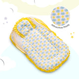 Mee Mee Comfortable Baby Mattress Kit with Mosquito Guard & Pillow – Cloud & Star Print