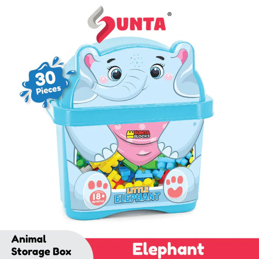 SUNTA 30 PCS Building Blocks Set | Creative Construction Toy for Kids | Durable & Safe Plastic Blocks | Elephant Theme