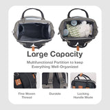 R for Rabbit Caramello Regal Baby Diaper Bag for Mother | Waterproof Multipurpose Diaper Backpack | Large Capacity Travel & Nursing Maternity Bag for Moms (Grey Stripes)