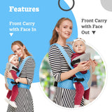 R for Rabbit Cuddle Snuggle Comfortable Baby Carrier (Blue Grey) | For Newborn Baby 3 Months to 2 Years | Ergonomic Baby Carrier with Adjustable Straps & Safety Buckle