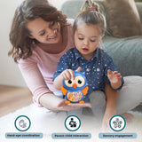 Joy Junction Owl Baby Musical Toy | Interactive Learning Toy with Music, LED Lights & Animal Sounds | Early Educational Development Crawling Toy for Infants & Toddlers 12 Months+ (Blue)