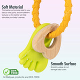 Baybee Silicone Teether for Babies (6–12 Months) | Textured Teething Toy for Pain Relief | Food-Grade, BPA-Free, Non-Toxic Infant Chew Aid | Lightweight & Safe Oral Care Toy