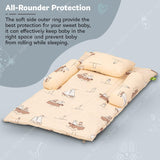 BAYBEE Newborn Baby Bedding Set | 4-Piece Thick Gadda Mattress with Head Pillow & 2 Bolsters | Soft Sleeping Bed for Infants 0–6 Months | Printed Baby Bedding for Boys & Girls