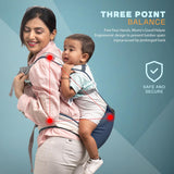 Baybee Flownest Baby Carrier for 0–3 Years | 6 Position Adjustable Kangaroo Carrier with Breathable Mesh & Padded Hip Seat