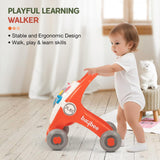 Baybee Oleo Baby Walker for Kids | Push Walker with Music, LED Lights, Rotating Gears & Grip Handle | Activity Walker for Baby Toddlers 0–2 Years (Red)