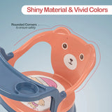 Baby Bucket Baby Chair with Tray | Strong & Durable Plastic Study and Feeding Chair for Kids | Portable High Chair for Toddlers Up to 30 Kg (Blue & Pink)