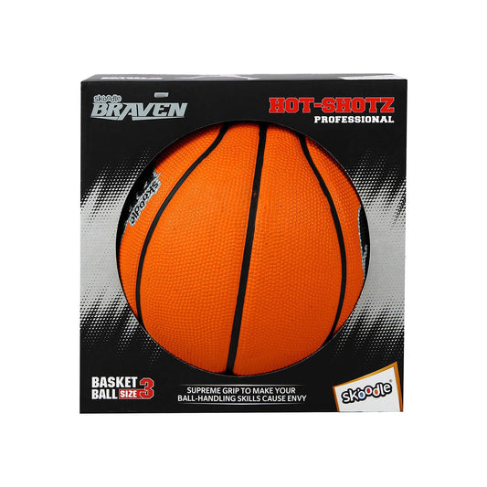 SKOODLE Braven Hot-Shotz Indoor & Outdoor Basketball – Size 3 | Durable, Water-Resistant for Kids