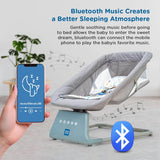 Mee Mee Automatic Baby Rocker & Swing Chair with Bluetooth Music, Remote Control, Timer, Safety Belt, Mosquito Net & Lightweight Design - Timbuktoon