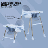 Baybee Invictus Convertible High Chair for Kids | 3-in-1 Baby Feeding Chair with Removable Food Tray, Adjustable Height & Safety Harness | Multipurpose Baby Dining & Booster Chair for Toddlers