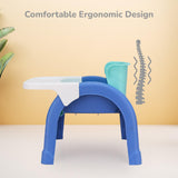 R for Rabbit Jelly Bean 3-in-1 Multi-Functional Kids Chair (Green Blue) | Baby Study, Shampoo & Meal Chair | Regular Seating Chair with High Backrest | For 1–8 Years | Weight Capacity up to 40 kg