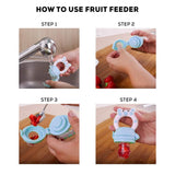 Baybee Organic Silicone Baby Food Feeder | Pacifier with Handle for 3–24 Months | Safe & Hygienic Fruit Feeder (Persian)