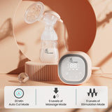 R for Rabbit Nova Electric Breast Pump | Automatic, Portable & Rechargeable | Comfortable Electrical Pumping (Peach)