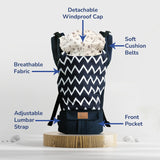 R for Rabbit Hug Me Ergo Baby Carrier – Ergonomic Front & Back Carry Position with Adjustable Belt for 4 Months to 2 Years, Up to 15 Kg (Blue)