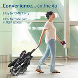 LuvLap Alpha Baby Stroller – One-Hand Fold, Reversible Handlebar, Multi-Position Recline & Adjustable Footrest, for 0–3 Years (Blue) - Timbuktoon