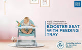 Mee Mee Convertible Baby Chair and Booster with Adjustable Height (3 Levels), Removable Meal Tray & Secure Belt, for Babies 6 Months and Older (Grey) - Timbuktoon