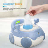 Baybee Baby Potty Training Seat for Kids 1-5 Years | Car-Shaped Toddler Potty Chair with LED Lights, Removable Tray, Soft Cushion & Cleaning Brush | Portable Toilet Training Seat for Boys & Girls (Blue)