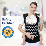R for Rabbit Hug Me Ergo Baby Carrier – Ergonomic Front & Back Carry Position with Adjustable Belt for 4 Months to 2 Years, Up to 15 Kg (Black)