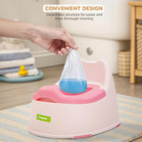 Baybee Baby Potty Training Seat for Kids 1-5 Years | Toddler Potty Chair with Removable Tray, Soft Cushion & Cleaning Brush | Portable Toilet Training Seat for Boys & Girls (Pink)
