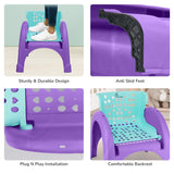 R for Rabbit Jelly Bean 3-in-1 Multi-Functional Kids Chair (Green Purple) | Baby Study, Shampoo & Meal Chair | Regular Seating Chair with High Backrest | For 1–8 Years | Weight Capacity up to 40 kg
