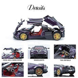 Joy Junction 1:32 Scale Pagani Huayra BC Supercar – Luxury Alloy Die-cast Model Car with Pull Back Action, Openable Doors, Lights & Sound | Toy Car for Kids & Collectors (Purple)