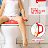 Mee Mee Premium Baby Cushioned Potty Seat with Easy Grip Handles – Red Comfortable Toilet Training Seat for Kids & Toddlers | Fits Standard Toilets