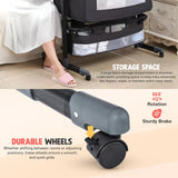 Baybee 3-in-1 Baby Bedside Crib with Mosquito Net, Wheels & Storage Basket | 2-Height Adjustable Convertible Bed Cot & Bedside Bassinet for Newborns, Infants & Toddlers