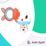 R for Rabbit First Feed Bunny Nibbler Soft Silicone Fruit & Veggie Feeder | Baby Teether & Pacifier | Hygienic, BPA-Free | For Infants 3+ Months (Orange-Blue)