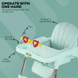 Baybee Invictus Convertible High Chair for Kids | 4-in-1 Baby Feeding Chair with Safety Harness, Adjustable Tray & Recliner | Foldable, Easy-to-Clean Dining & Booster Chair