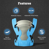 R for Rabbit Cuddle Snuggle Comfortable Baby Carrier (Blue Grey) | For Newborn Baby 3 Months to 2 Years | Ergonomic Baby Carrier with Adjustable Straps & Safety Buckle
