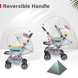 R for Rabbit Lollipop Lite Baby Stroller for 0 to 3 Years | Pram with 5 Point Safety Harness, Reversible Handlebar & Cushioned Seat | 3 Level Recline | Lightweight Stroller for Kids (Rainbow)