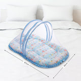 Mee Mee Gentle Comfort Mattress Set for Babies with Pillow & Mosquito Net – Sea Design