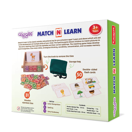 Funskool Giggles Match N Learn – Fun & Interactive Learning Toy Encourages cognitive development and vocabulary building through playful matching activities.