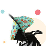 LuvLap Sunny Baby Stroller – Reversible Handle, 5-Point Harness & 3-Level Recline, Compact Fold, Suitable for Newborns to 3 Years (Printed) - Timbuktoon