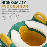 Baybee Vega 3-in-1 Western Toilet Potty Seat for Kids | Baby Potty Training Seat Chair with Ladder, Handles, Soft Cushion & Splash Guard | Convertible Toddler Toilet Seat for Boys & Girls 1-8 Years (Green, Plastic)