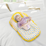 Mee Mee Comfortable Baby Mattress Kit with Mosquito Guard & Pillow – Cloud & Star Print