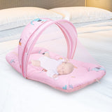 R for Rabbit Snuggy Safari Baby Sleeping Bedding Set with Mosquito Net – 100% Cotton Baby Nest & Sleeping Bag for Newborns, 0–12 Months (Pink)