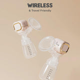 R for Rabbit Pure Wireless Electric Breast Pump | Automatic, Portable & Rechargeable | Comfortable Electrical Pumping (Peach)