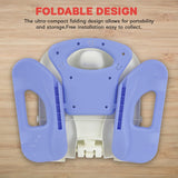 Baybee Foldable Baby Booster Seat for Feeding | Portable Infant Feeding Chair with 2-Level Height Adjustment, Removable Food Tray & Safety Belt | Baby Sitting Chair for Kids 6 Months–3 Years (Blue)