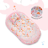 Mee Mee Padded Infant Mattress with Mosquito Canopy & Cushion – Butterfly Pattern