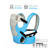 R for Rabbit Cuddle Snuggle Comfortable Baby Carrier (Blue Grey) | For Newborn Baby 3 Months to 2 Years | Ergonomic Baby Carrier with Adjustable Straps & Safety Buckle